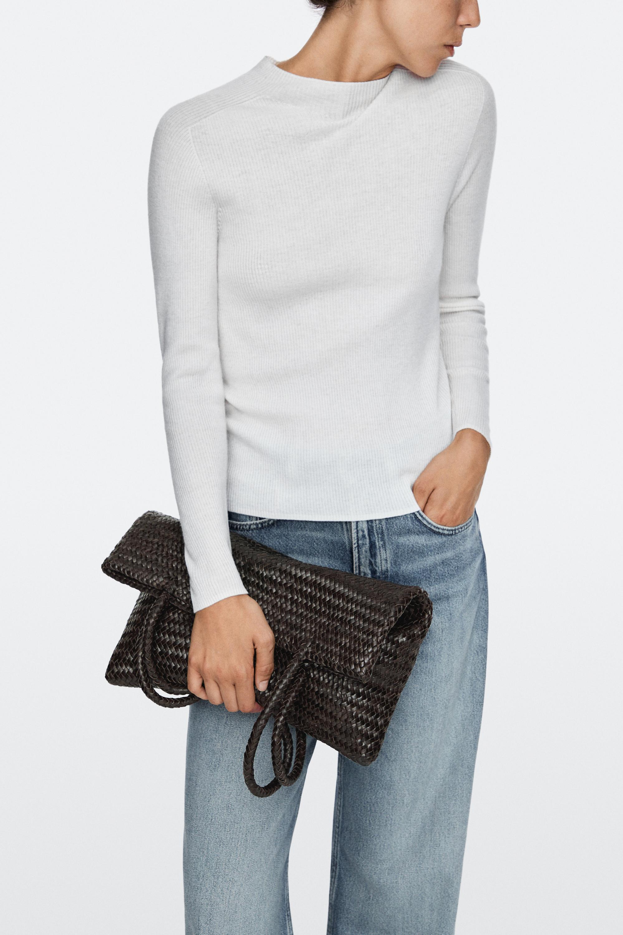 Medium braided nappa leather tote bag